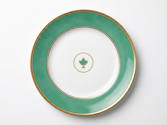 Urn Plate | Porcelain with Golf Leaf | Hand-Made by Richard Ginori in Tuscany, Italy | Sourced in Manhattan, New York
