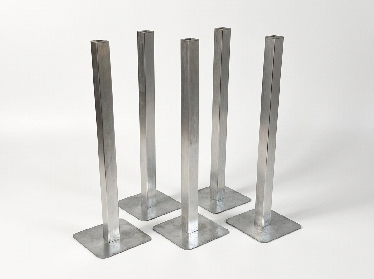 Bud Vases | Brushed Aluminum & Magnets | MoMA Design Store | Sourced in Manhattan, New York