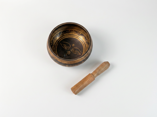 Singing Bowl & Striker | Brass & Wood | Sourced in Manhattan, New York